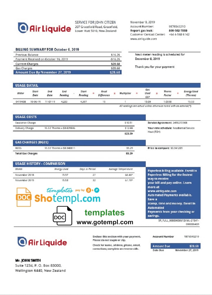  Minol USA business utility bill 